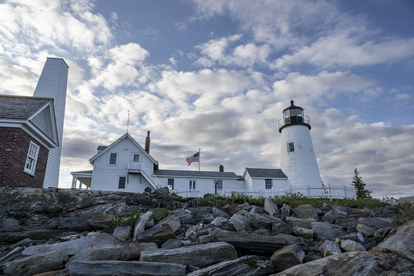 Pemaquid Light from the back, which is the side facing the water.
