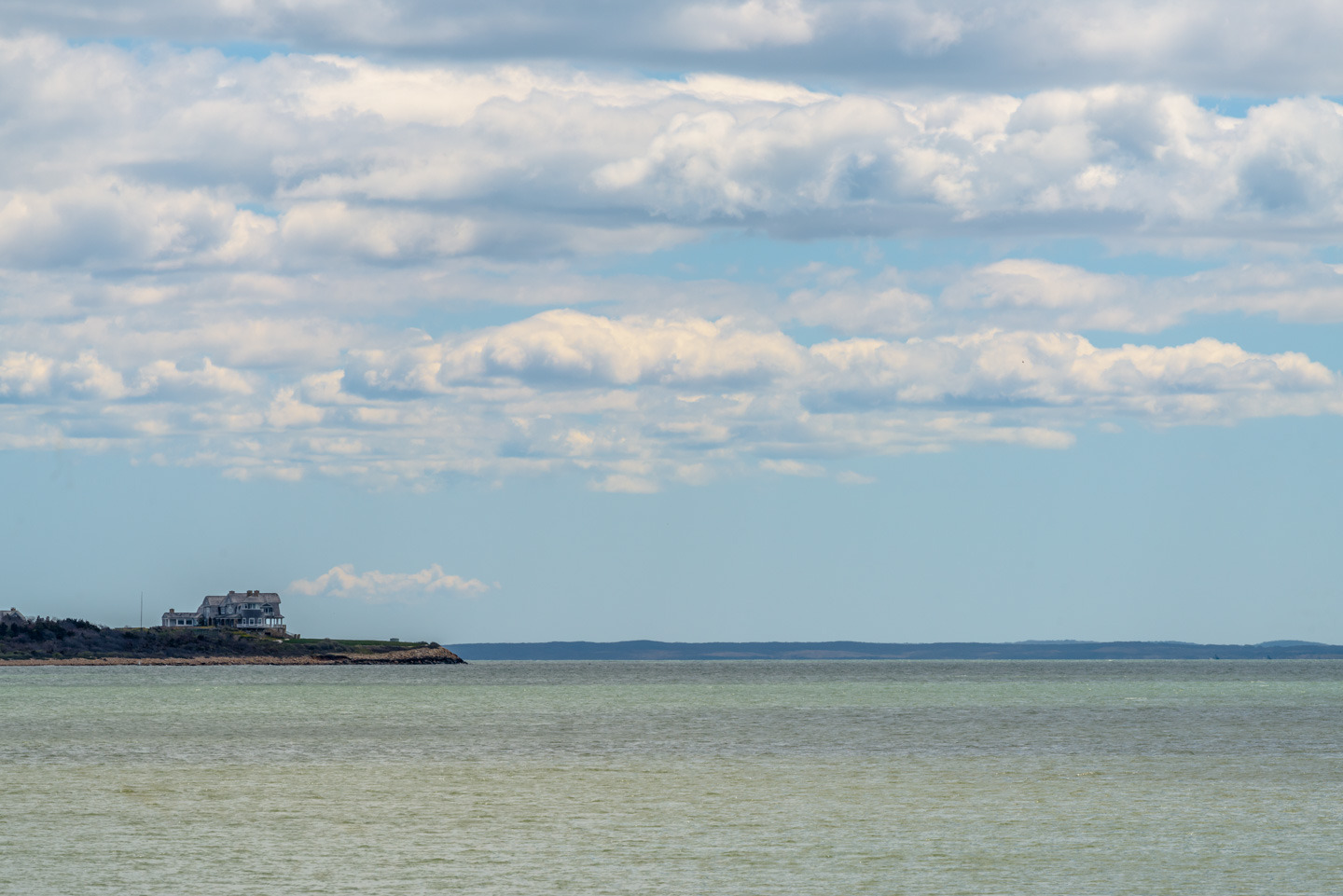 Large house at the end of Mishaum Point in Dartmouth Massachusetts