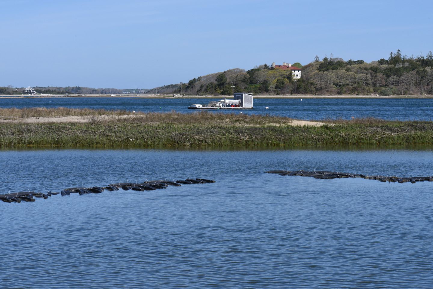 Shellfish harvest containers and a fishing float